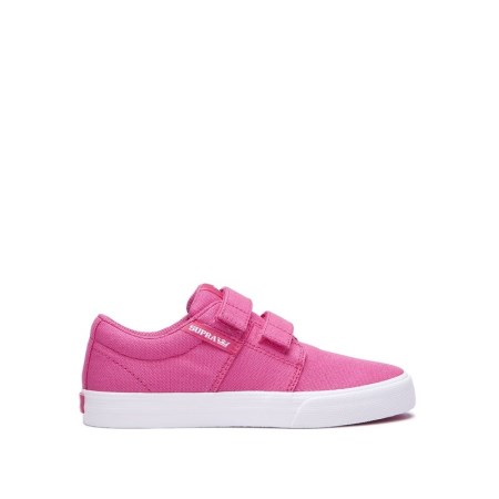 Supra Stacks II V Kids Low Tops Shoes Pink UK 64EPG